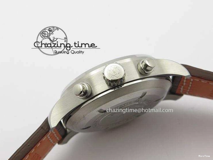 MIROTIME 0113 Youthful 2016 Pilot Chrono SS IW377719 ZF Best Edition On Brown Leather Strap A 7291